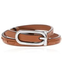Ferragamo - Ferragamo Double-Wrap Buckle Bracelet - Lyst