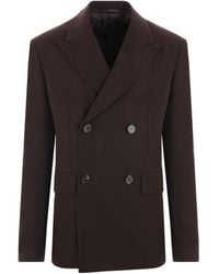Prada - Double Breasted Tailored Blazer - Lyst
