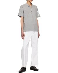 Thom Browne - Bar Short Sleeve Polo Shirt - Lyst