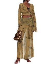 Blumarine - Graphic-Print Layered Maxi Skirt - Lyst