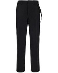 Burberry - Strap Detailed Straight Leg Trousers - Lyst