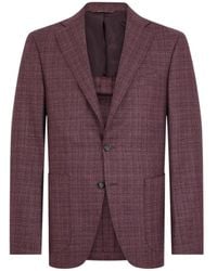 Canali - Single-Breasted Textured Blazer - Lyst