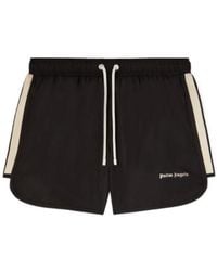 Palm Angels - Logo Printed Drawstring Swim Shorts - Lyst