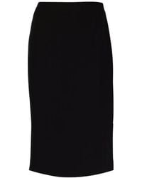 Emporio Armani - High Waist Midi Pencil Skirt - Lyst