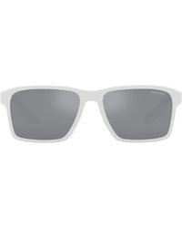 Prada Linea Rossa - Prada Eyewear Rectangular Frame Sunglasses - Lyst