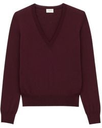 Saint Laurent - V-Neck Loose-Fit Jumper - Lyst