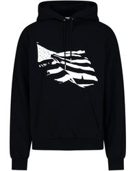 Celine - Logo Hooded Sweatshirt - Lyst
