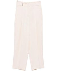 Peserico - Pleated Flared Trousers - Lyst