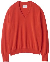 Ssstein - Cashmere Knitted V-Neck Long-Sleeved Sweater - Lyst