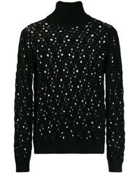Philosophy Di Lorenzo Serafini - Roll Neck Crochet Jumper - Lyst