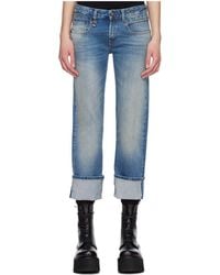 R13 - Cuffed Boy Straight Leg Jeans - Lyst