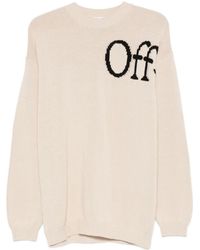 Off-White c/o Virgil Abloh - Logo-Print Round Neck Jumper - Lyst