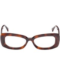Max Mara - Rectangular Frame Glasses - Lyst
