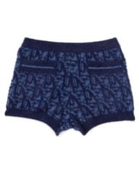 Palm Angels - Monogram-Jacquard Zip-Up Shorts - Lyst