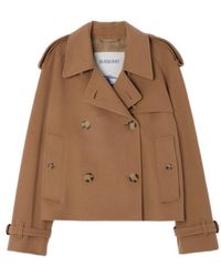 Burberry - Mayfair Cropped Cashmere Trench Jacket - Lyst