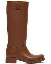 Max Mara - Round Toe Block Heel Boots - Lyst