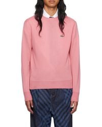 Vivienne Westwood - Logo Embroidered Long-Sleeved Sweater - Lyst