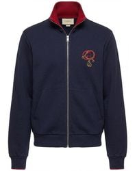 Gucci - Technical Jersey Zip Jacket With Embroidery - Lyst