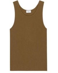 Saint Laurent - Cotton Cassandre Tank Top - Lyst