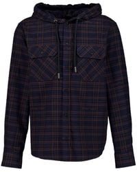 Off-White c/o Virgil Abloh - Hooded Plaid Shirt Jacket - Lyst