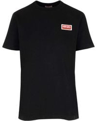 KENZO - Logo Patch Crewneck T-Shirt - Lyst