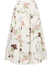 Erdem - Floral-Pattern Midi Skirt - Lyst