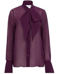Nina Ricci - Lavallière Silk Shirt - Lyst
