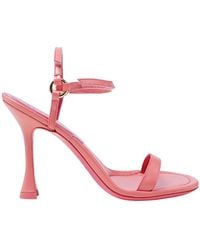 BY FAR - Open-Toe Heeled Sandals - Lyst