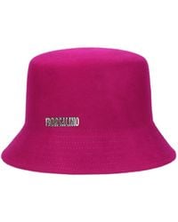 Borsalino - Logo-Plaque Knitted Bucket Hat - Lyst