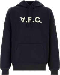 A.P.C. - V.P.C. Logo-Print Hoodie - Lyst