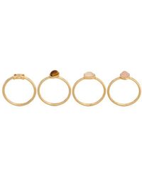 Celine - Triomphe Indie Set Of 4 Rings - Lyst