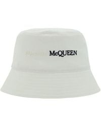 McQueen - Logo Embroidered Bucket Hat - Lyst