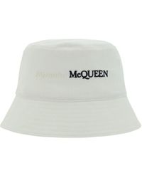 McQueen - Logo Embroidered Bucket Hat - Lyst