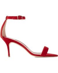 Manolo Blahnik - Round Toe High Heel Sandals - Lyst