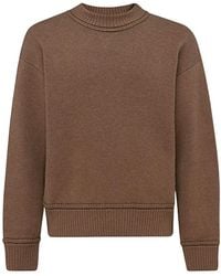 Sacai - Crew-Neck Logo-Plaque Jumper - Lyst
