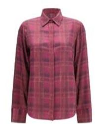 Ermanno Scervino - Crystal Check Satin Shirt - Lyst
