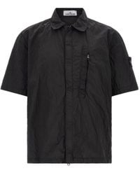 Stone Island - Zip Pocket Short-Sleeve Shirt - Lyst