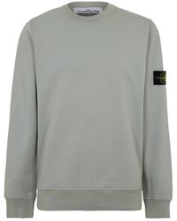 Stone Island - Logo Crew Neck Sweatshirt - Lyst
