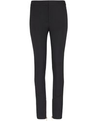 Balmain - Zipped Slim-Fit Grain De Poudre Trousers - Lyst