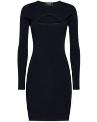 DSquared² - Cut-Out Straight Hem Mini Dress - Lyst