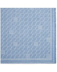 Fendi - Ff Printed Frayed-Edge Scarf - Lyst