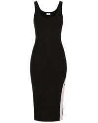 Elisabetta Franchi - Button-Trim Knitted Dress - Lyst