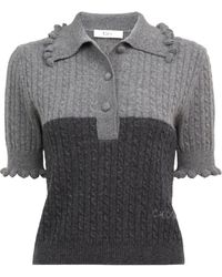 Chloé - Chloé Short-Sleeved Knit Polo Jumper - Lyst