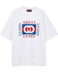 Gucci - Logo Printed Crewneck T-Shirt - Lyst