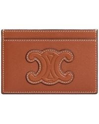 Celine - Card Holder Cuir Triomphe - Lyst
