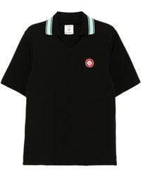CASABLANCA - Short Sleeved Logo Patch Polo Shirt - Lyst