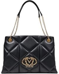 Moschino - Geometric Quilted Pattern Shoulder Bag - Lyst