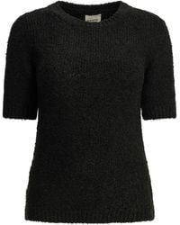 KHAITE - Short Sleeve Crewneck Jumper - Lyst