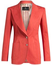 Etro - Single-Breasted Tailored Blazer - Lyst