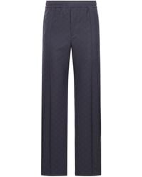 Gucci - Monogrammed Straight-Leg Pants - Lyst